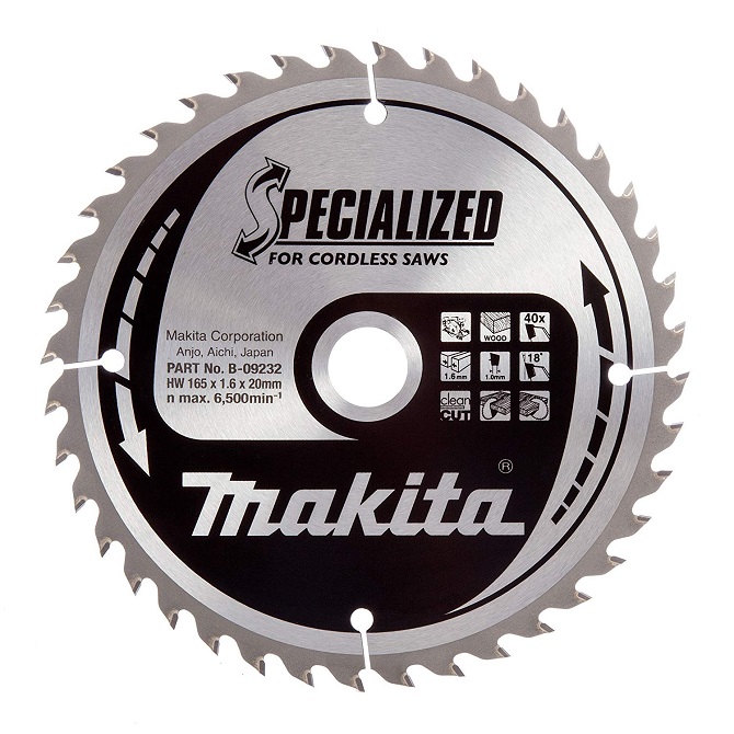 Makita B-09232 165x20x40z Cordless Circular Saw Blade