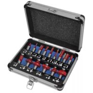 Faithfull FAIRBS15 Router Bit Set of 15 TCT 1/2in Shank