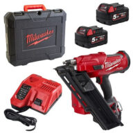 Milwaukee M18FFN-502C Cordless Framing Nailer, Inc 2x5.0ah Batteries, Charger & Case