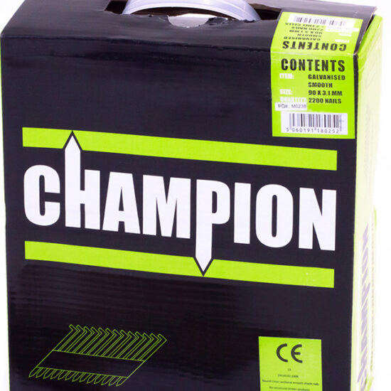 Champion 3.1 x 90mm Galvanised Collated Nails, With x 2 Gas Cells - Image 3