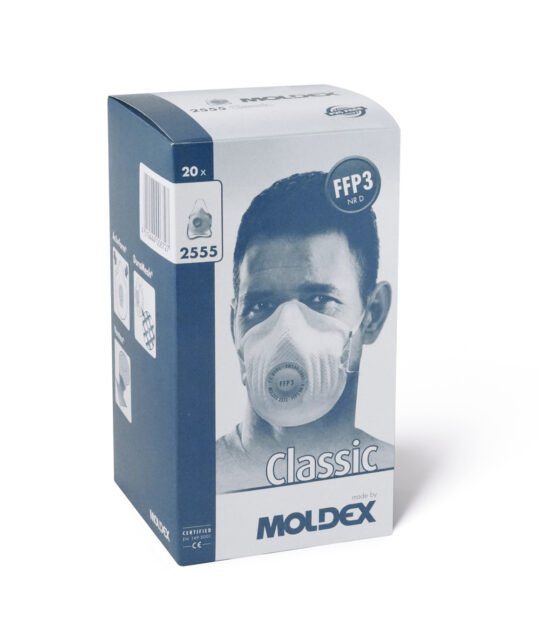 Moldex 2555 Respiratory Classic FFP3 Valved Mask, Pack Of 20