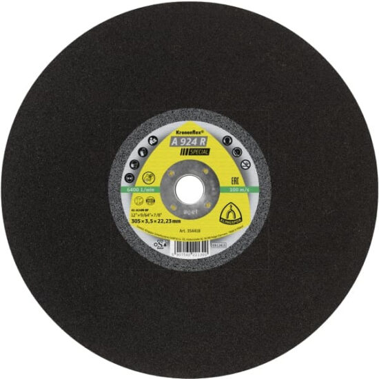 Klingpor 356mm x 20 x 4mm A 924 R Special Kronenflex® large cutting-off wheels for Steel, Single