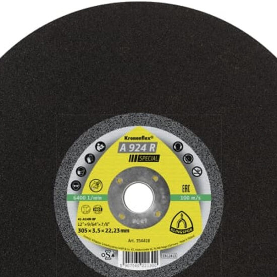 Klingpor 356mm x 20 x 4mm A 924 R Special Kronenflex® large cutting-off wheels for Steel, Single - Image 3