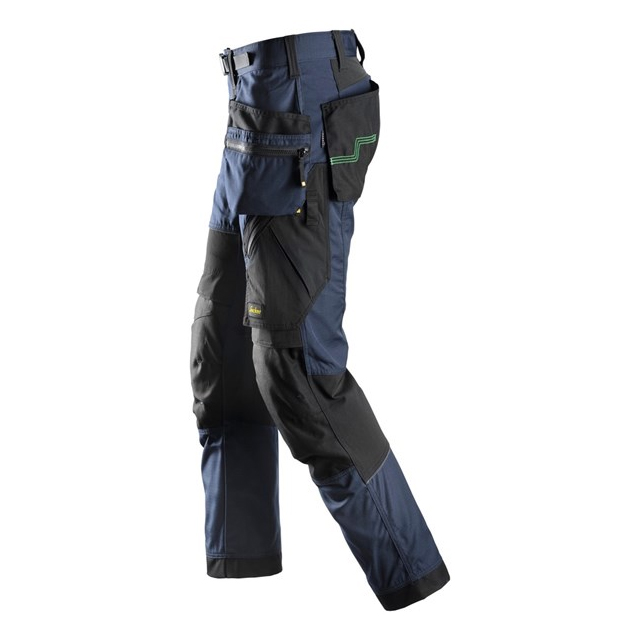 Snickers Workwear 6902 FlexiWork, 9504 Navy/Black Work Trousers+ Holster Pockets - Image 4