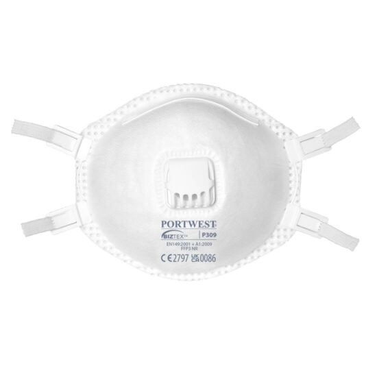 Portwest P309 FFP3 Valved Respirator, Blister Pack Of 2