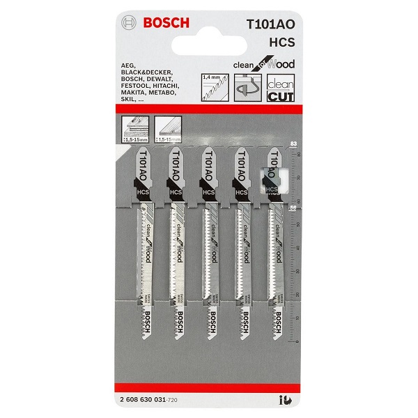 Bosch 2608630031 T101AO Jigsaw Blade Set (5)