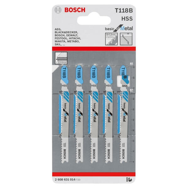 Bosch 2608631014 T118B Jigsaw Blade Set (5)