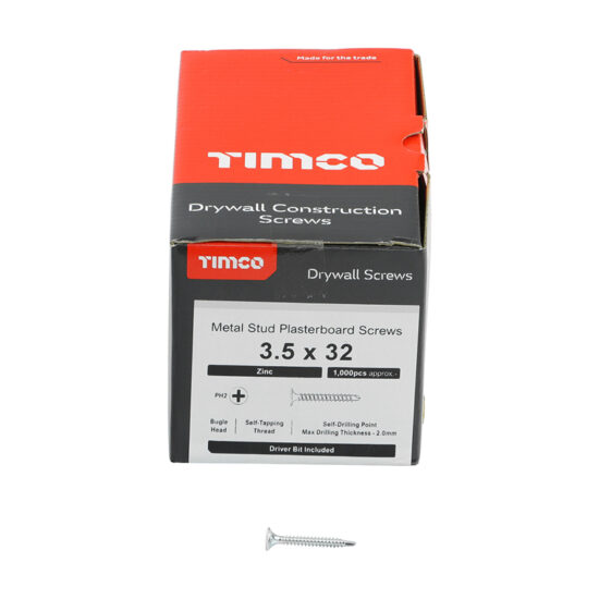 TimCo 00042PSDD 3.5 x 42 Bugle Head Self Drilling Drywall Screws - Image 3