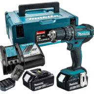 Makita DHP482JX14 18V LXT Combi Drill With 2 x 5.0Ah Batteries Charger & B-68323 Bit set In Case