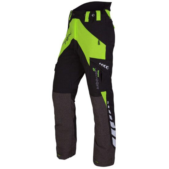 Arbortec Forestwear AT4050/AT4040/AT4035 Breatheflex Chainsaw Trousers Design C Class 1/2/3 - Lime - Image 2