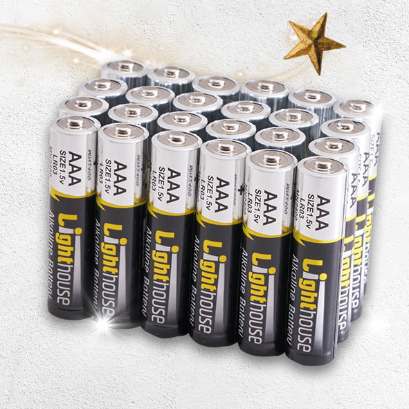 Lighthouse XMS23AAABATS Lighthouse AAA Alkaline Batteries 24 Pack - Image 2