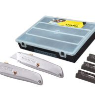 STANLEY® XMS23KNIFORG STANLEY® 99E Trimming Knife Twin Pack with 50 Spare Blades in Organiser