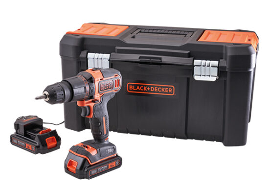 Black & Decker XMS23OPPCOM Black & Decker 18V Combi Drill with 2 x 1.5Ah Li-Ion Batteries