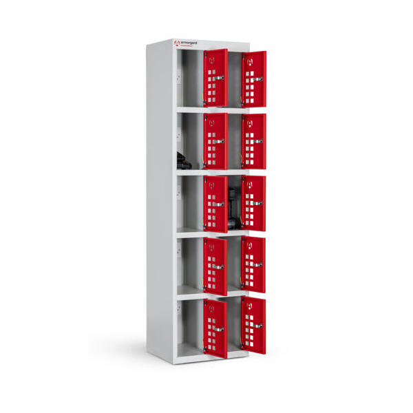 Armorgard Powerstation PWS10 10-Door Battery Charging Unit 455 x 360 x 1705 - Image 2