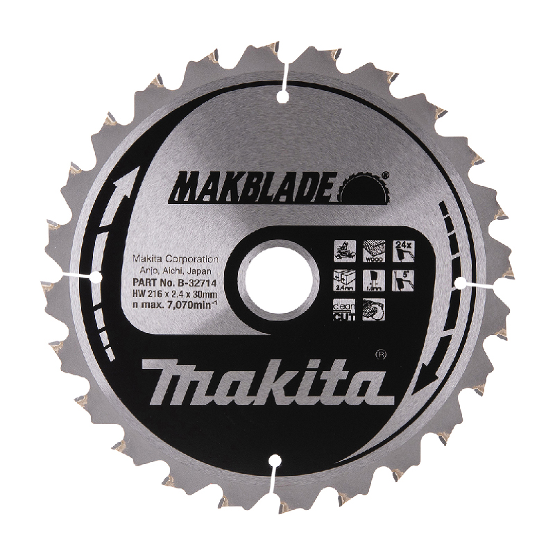 Makita B-32714, (B-08903) Circular Saw Blade, Makblade, TCT, 216x30mm 24T