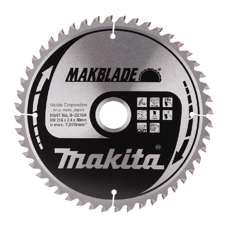 Makita B-32764, (B-08969) Circular Saw Blade, Makblade, TCT, 216x30mm, 48T