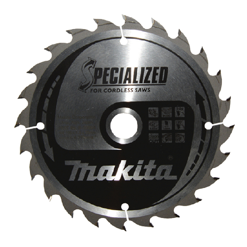 Makita B-32904 (B-09167) Circular Saw Blade, Specialized, TCT, 165x20mm, 24T