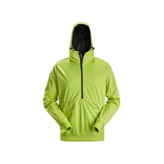 Snickers Workwear 8400 Lime FlexiWork, Windblocker Stretch Half-Zip Hoodie