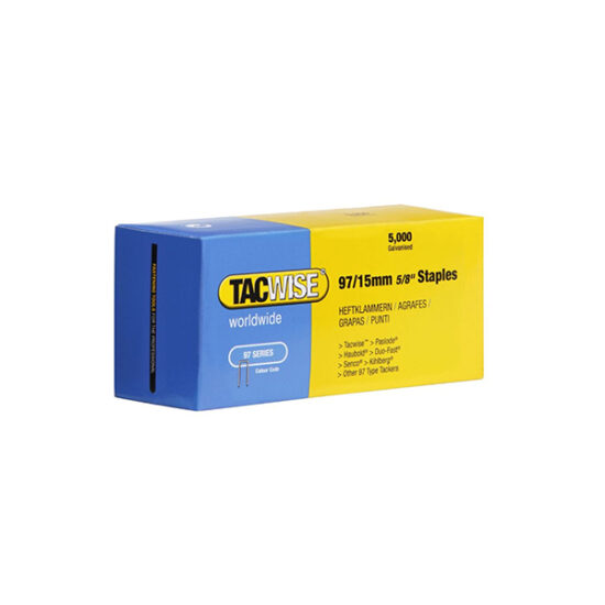 Tacwise Type 97/15mm Narrow Crown Staples, Box of 5000