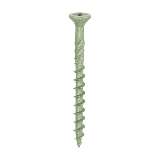 TimCo 70TDECK 4.5 x 70mm Green Pozi Double Countersunk Decking Screws, Pack Of 200