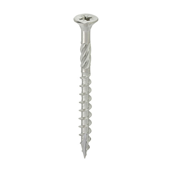 TimCo 50TDECKSS 4.5 x 50mm Stainless Steel Pozi Double Countersunk Decking Screws, Pack Of 250