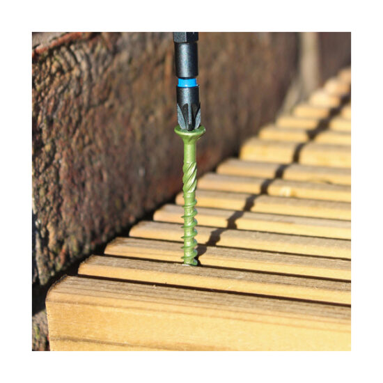 TimCo 70TDECK 4.5 x 70mm Green Pozi Double Countersunk Decking Screws, Pack Of 200 - Image 4