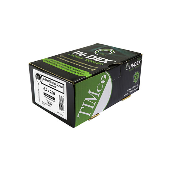 TimCo 6.7 x 100mm Hex Green Timber Frame Construction & Landscaping Screws, Pack of 50 - Image 2