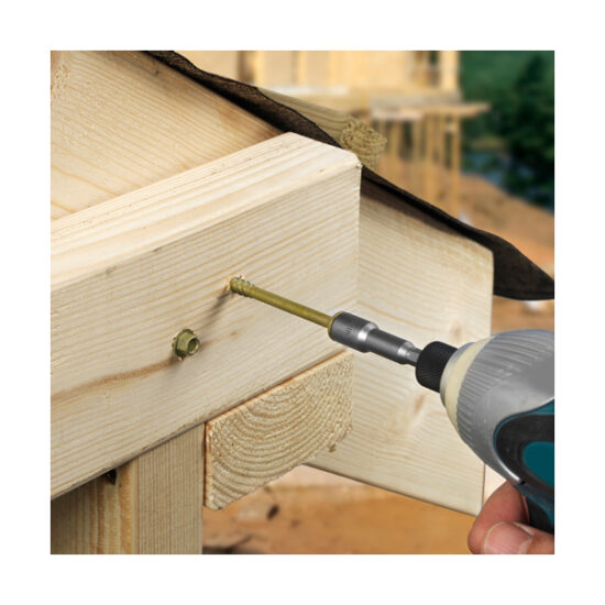 TimCo 6.7 x 100mm Hex Green Timber Frame Construction & Landscaping Screws, Pack of 50 - Image 3