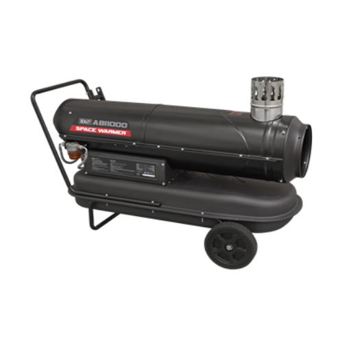 Sealey ABI1000 Indirect Space Warmer® Kerosene/Diesel Heater 102,000Btu/hr with Wheels - Image 3