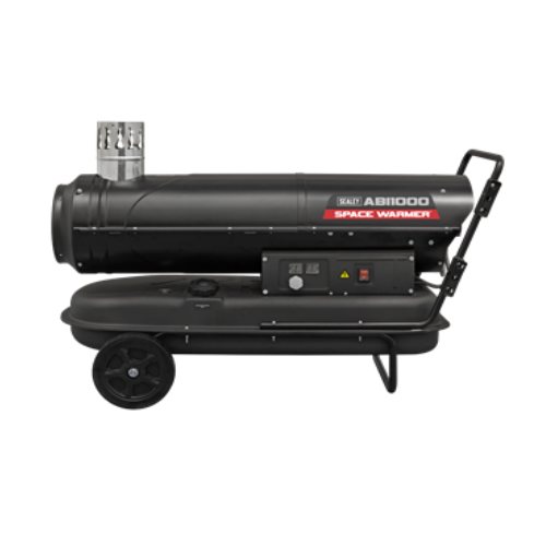 Sealey ABI1000 Indirect Space Warmer® Kerosene/Diesel Heater 102,000Btu/hr with Wheels - Image 2