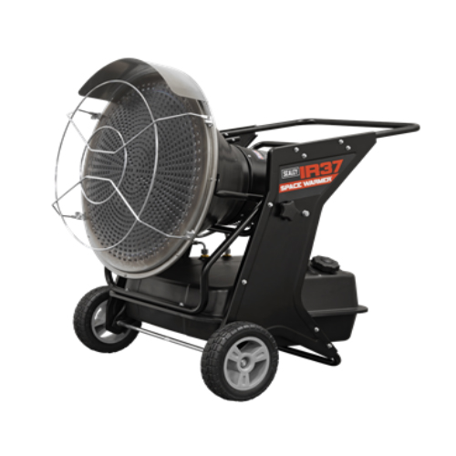 Sealey IR37 Infrared Space Warmer® Kerosene/Diesel Heater with Wheels 136,000Btu/hr