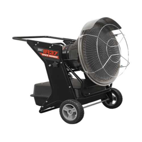 Sealey IR37 Infrared Space Warmer® Kerosene/Diesel Heater with Wheels 136,000Btu/hr - Image 3