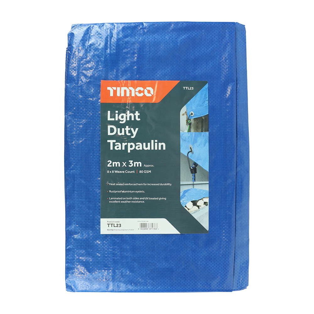 TimCo TTL23 Tarpaulin - Light Duty 2 x 3m