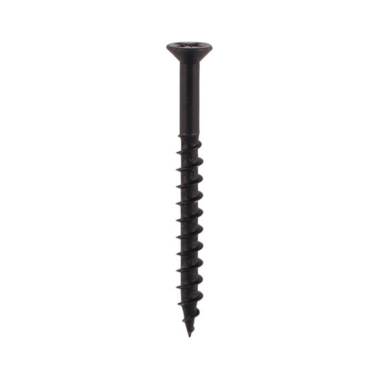 TimCo 40045CARC 4.0 x 45 Black Pozi Countersunk Furniture Carcass Screws, 500 Per Box