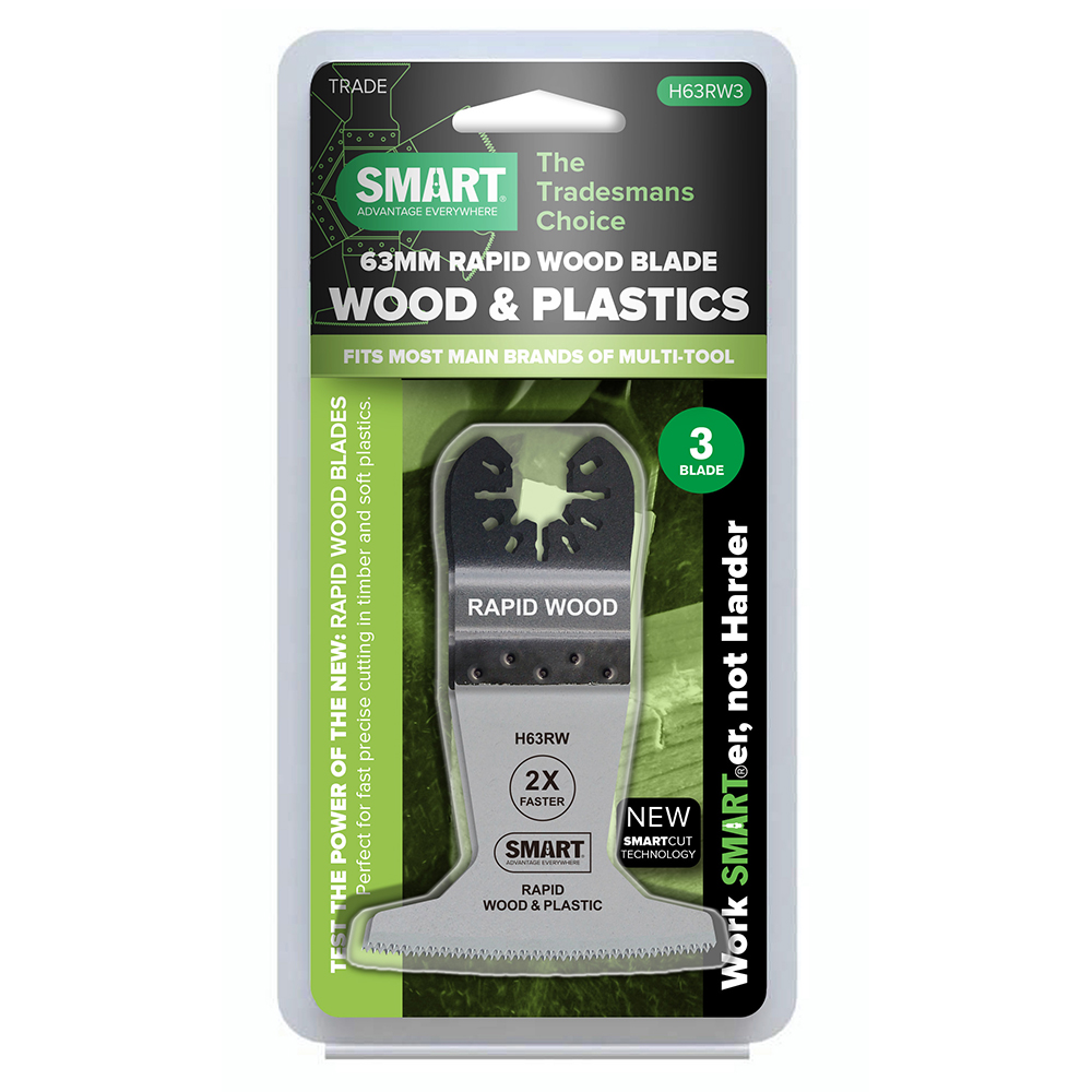 Smart H32RW3 Universal 32mm Rapid Wood Blade, Pack of 3