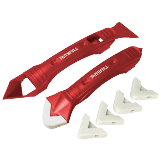 Faithfull FAITLSILKIT Silicone Scraper Kit Two Piece