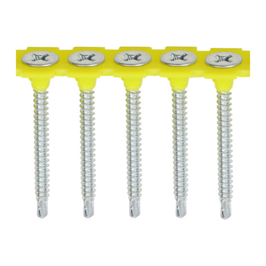 TimCo 00045COLLSD 3.5x45 Collated Drywall Screws PH Bugle Self Tapping Thread Self Drilling Zinc