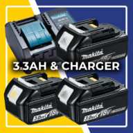Makita BL1830 18V LXT 3.0Ah Li-Ion Battery Triple Pack & Charger
