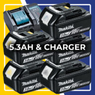 Makita BL1830 18V LXT 3.0Ah Li-Ion Battery 5 Pack & Charger