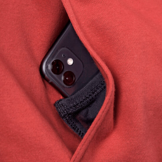 Carhartt TS5569 'Force' RelaxedFit Lightweight Logo Sweatshirt, Red Barn - Image 3