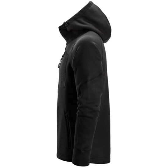 Snickers 8041 FlexiWork Fleece Full-Zip Hoodie, Black - Image 3
