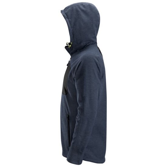 Snickers 8041 FlexiWork Fleece Full-Zip Hoodie, Navy Black - Image 3