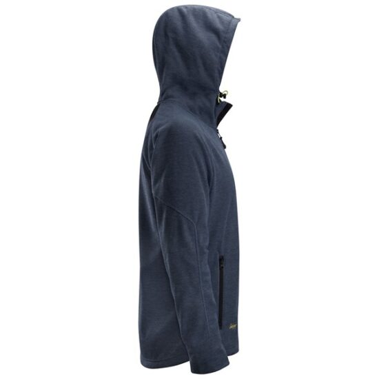 Snickers 8041 FlexiWork Fleece Full-Zip Hoodie, Navy Black - Image 4