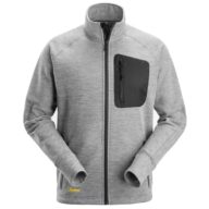 Snickers 8042 FlexiWork Fleece Jacket, Grey Black