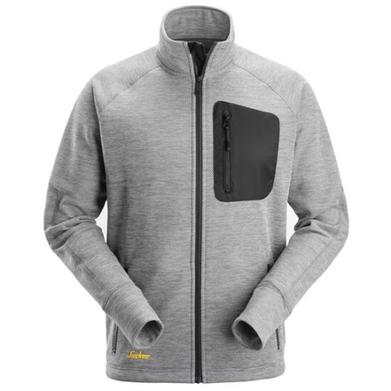 Snickers 8042 FlexiWork Fleece Jacket, Grey Black