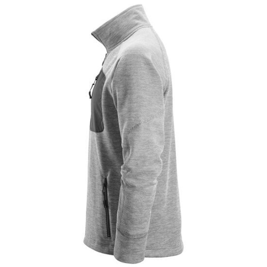 Snickers 8042 FlexiWork Fleece Jacket, Grey Black - Image 3