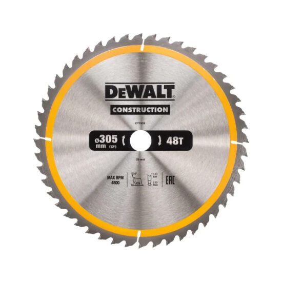 DeWalt DEWDT1959QZ Stationary Construction Circular Saw Blade 305 x 30mm x 48T