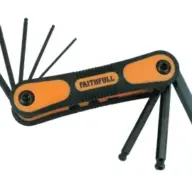 Faithfull FAIHKSF8MB Metric Folding Ball End Hexagon Key Set, 8 Piece